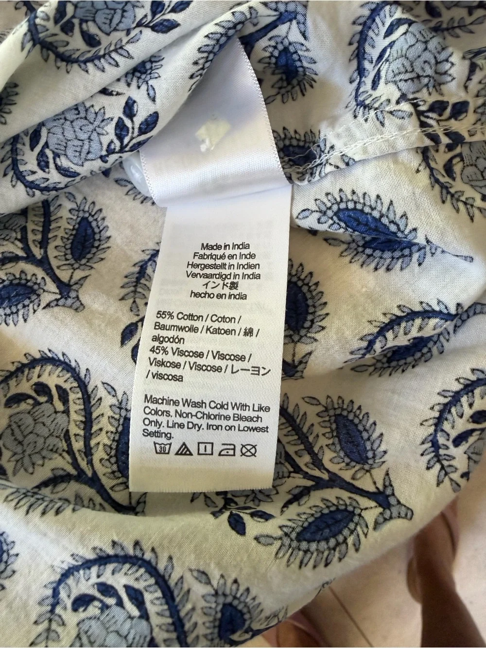J. Crew Garçon Cotton Voile Shirt in Bouquet Block Print size 2